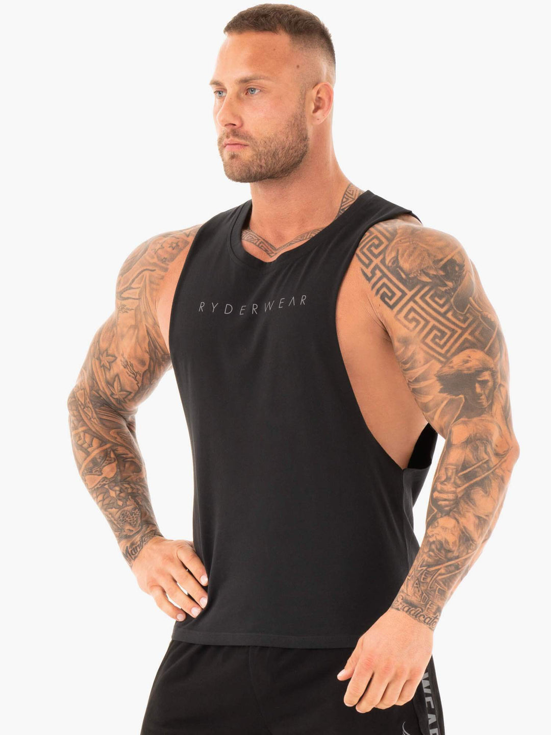 Active Cotton Baller Tank - Black Clothing Ryderwear 