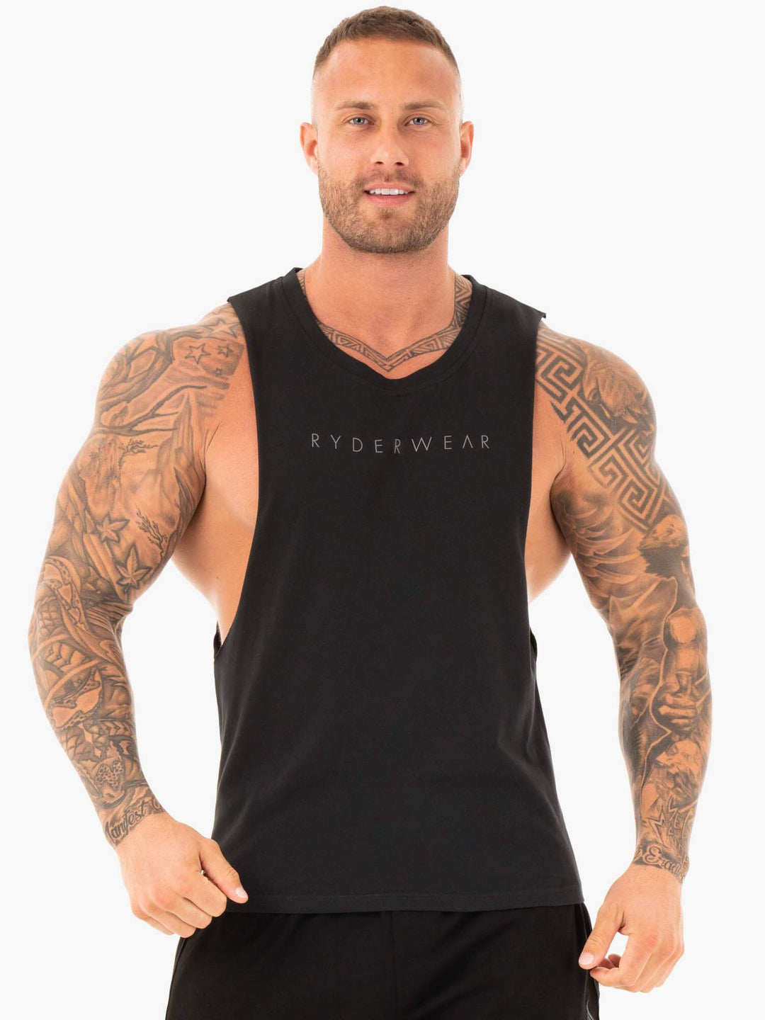 Active Cotton Baller Tank - Black Clothing Ryderwear 