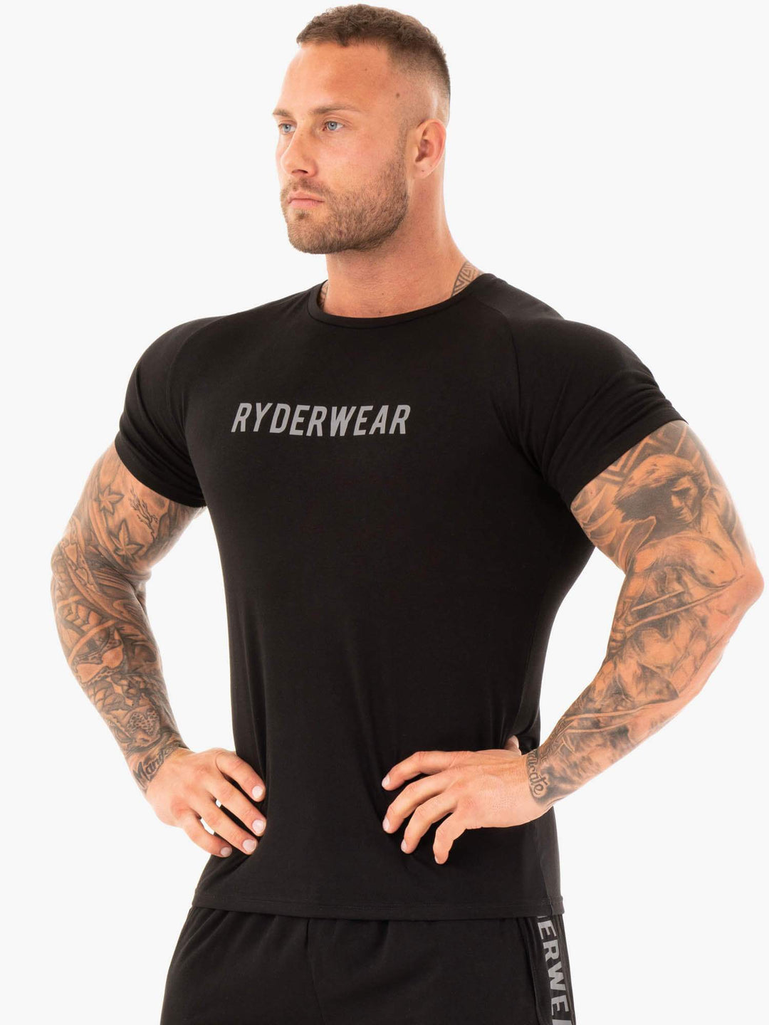 Active T-Shirt - Black Clothing Ryderwear 