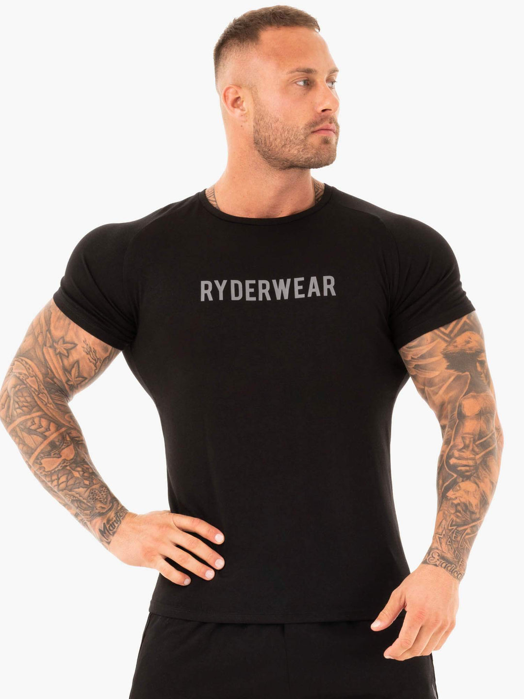 Active T-Shirt - Black Clothing Ryderwear 