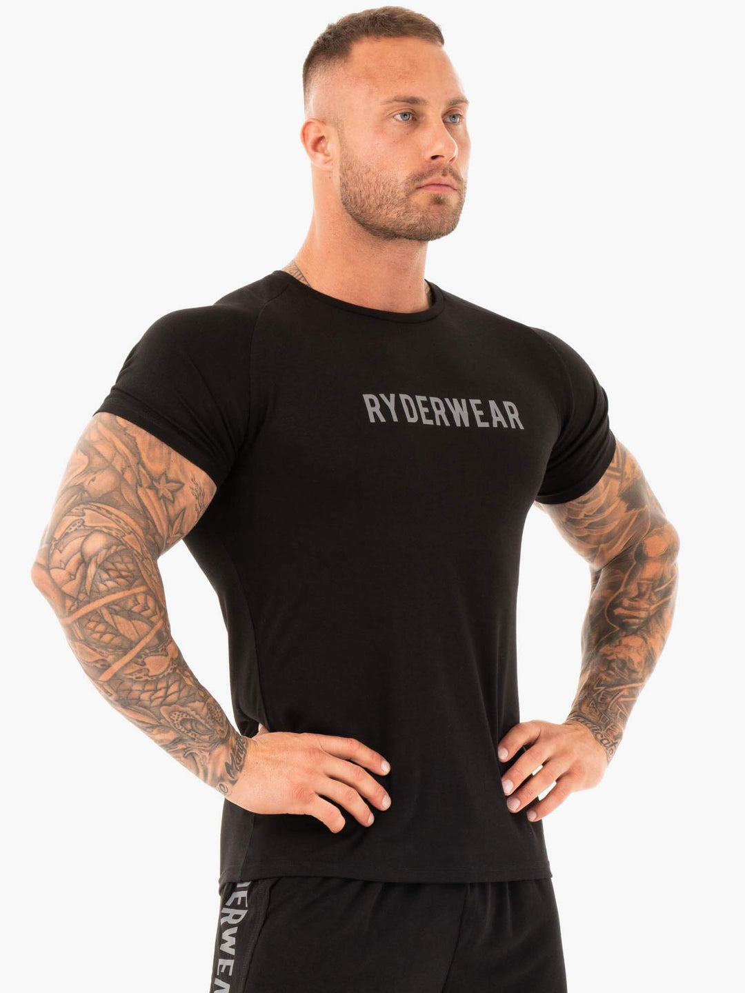 Active T-Shirt - Black Clothing Ryderwear 