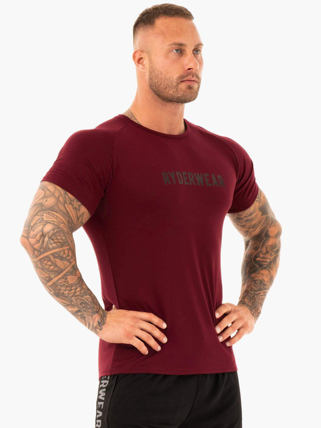 Active T-Shirt - Burgundy Clothing Ryderwear 