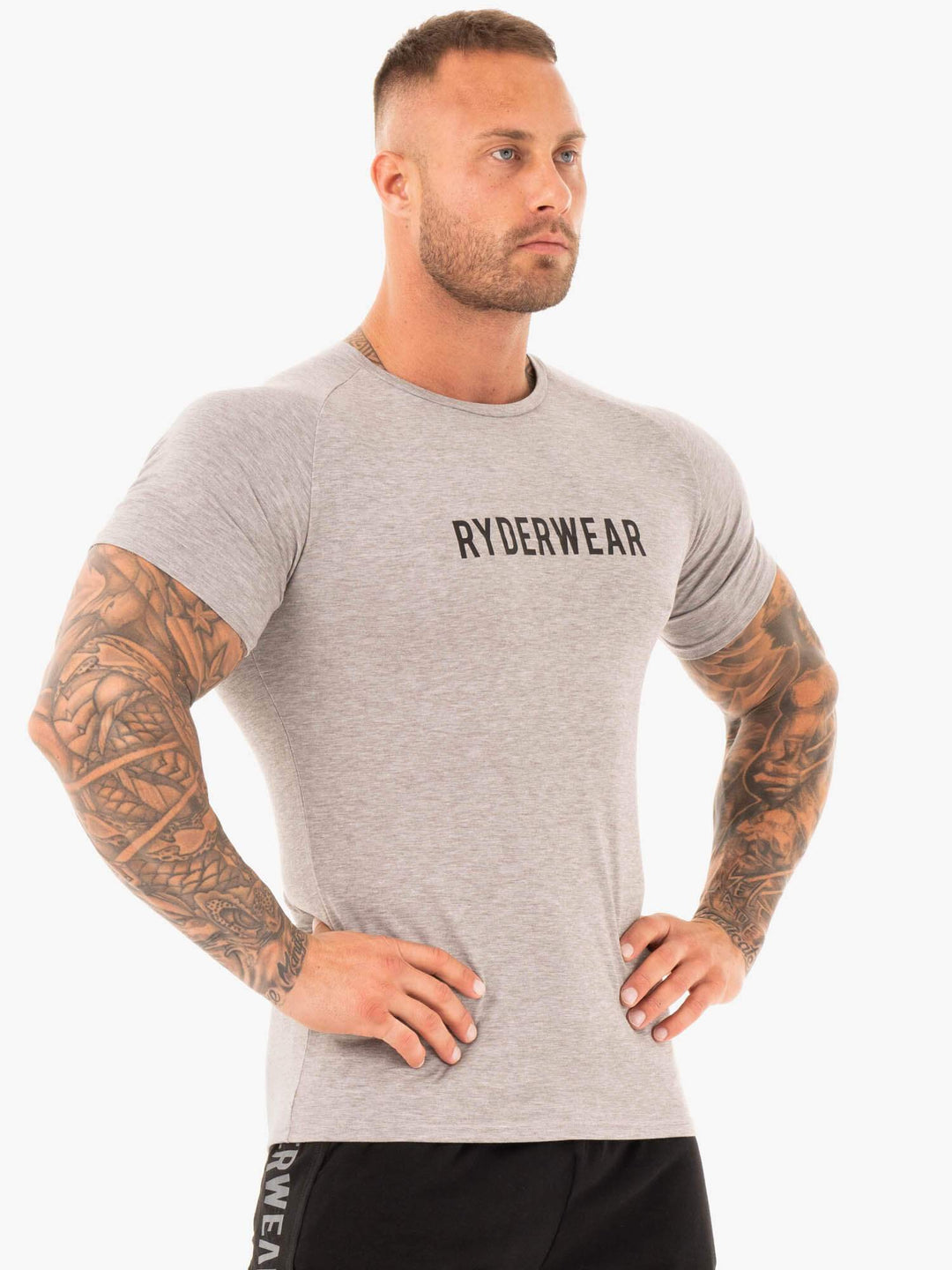 Active T-Shirt - Grey Marl Clothing Ryderwear 