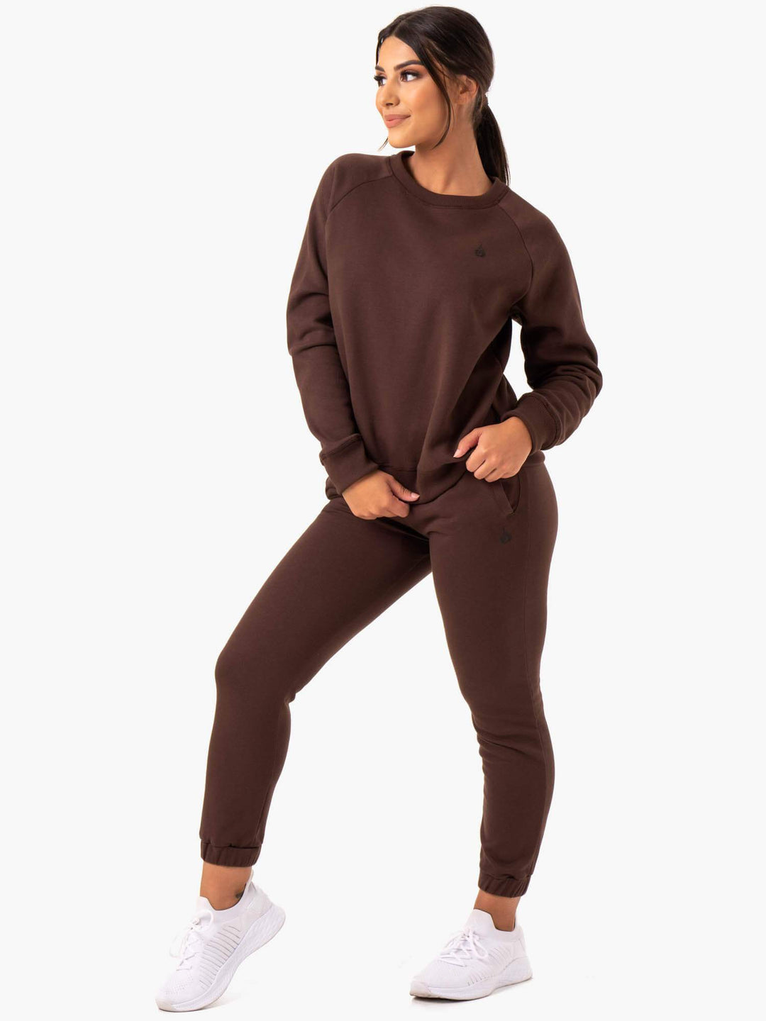 Adapt Boyfriend Sweater - Chocolate Clothing Ryderwear 