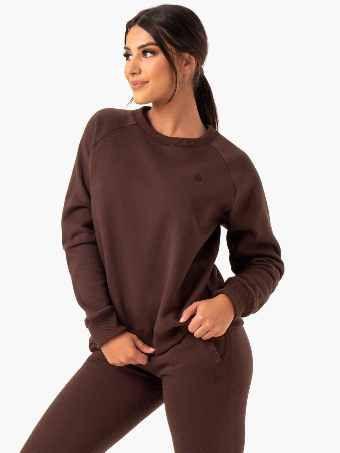 Adapt Boyfriend Sweater - Chocolate Clothing Ryderwear 