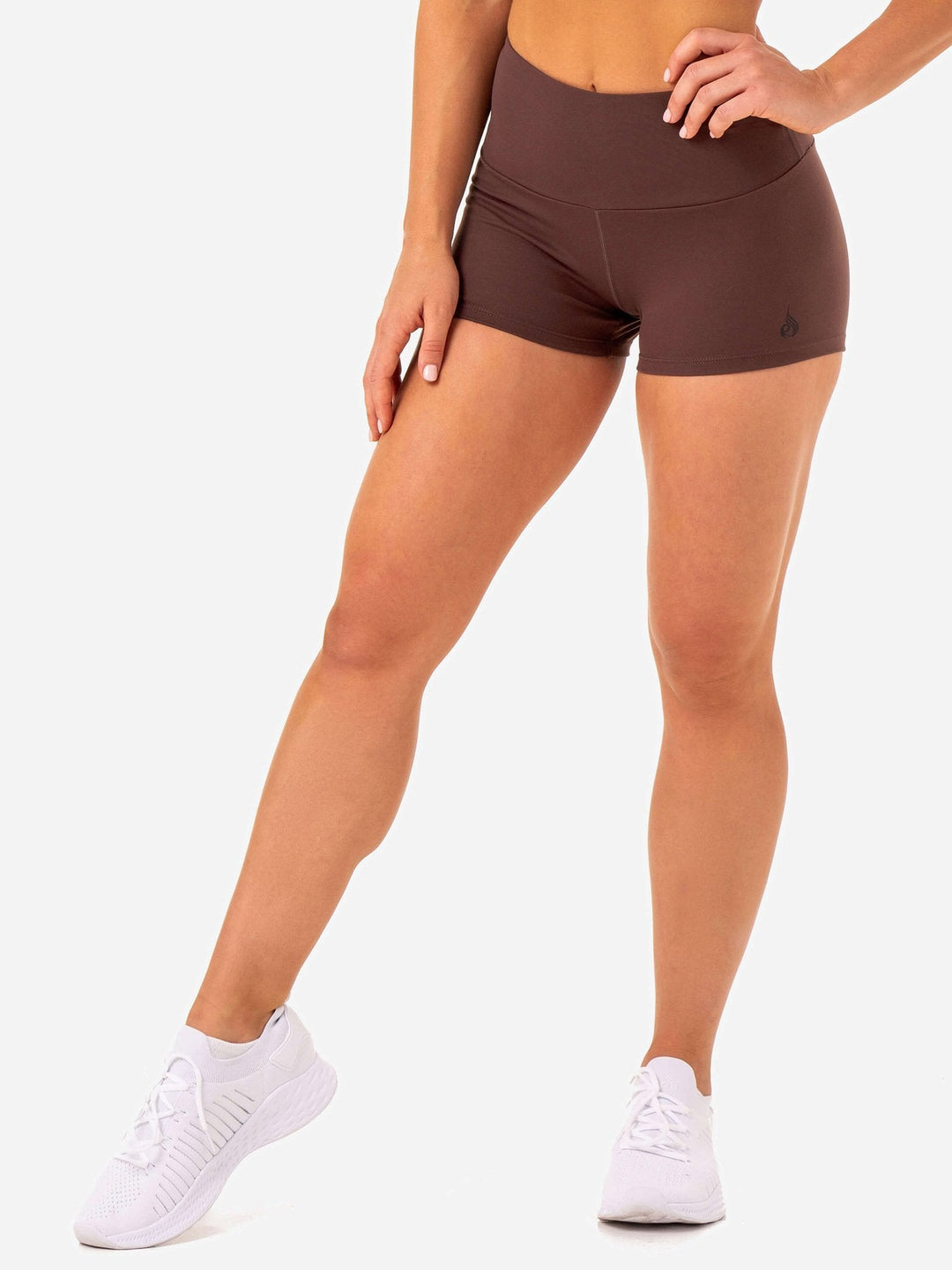 Adapt High Waisted Scrunch Shorts - Chocolate Clothing Ryderwear 