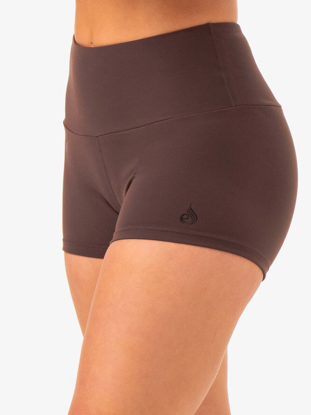 Adapt High Waisted Scrunch Shorts - Chocolate Clothing Ryderwear 