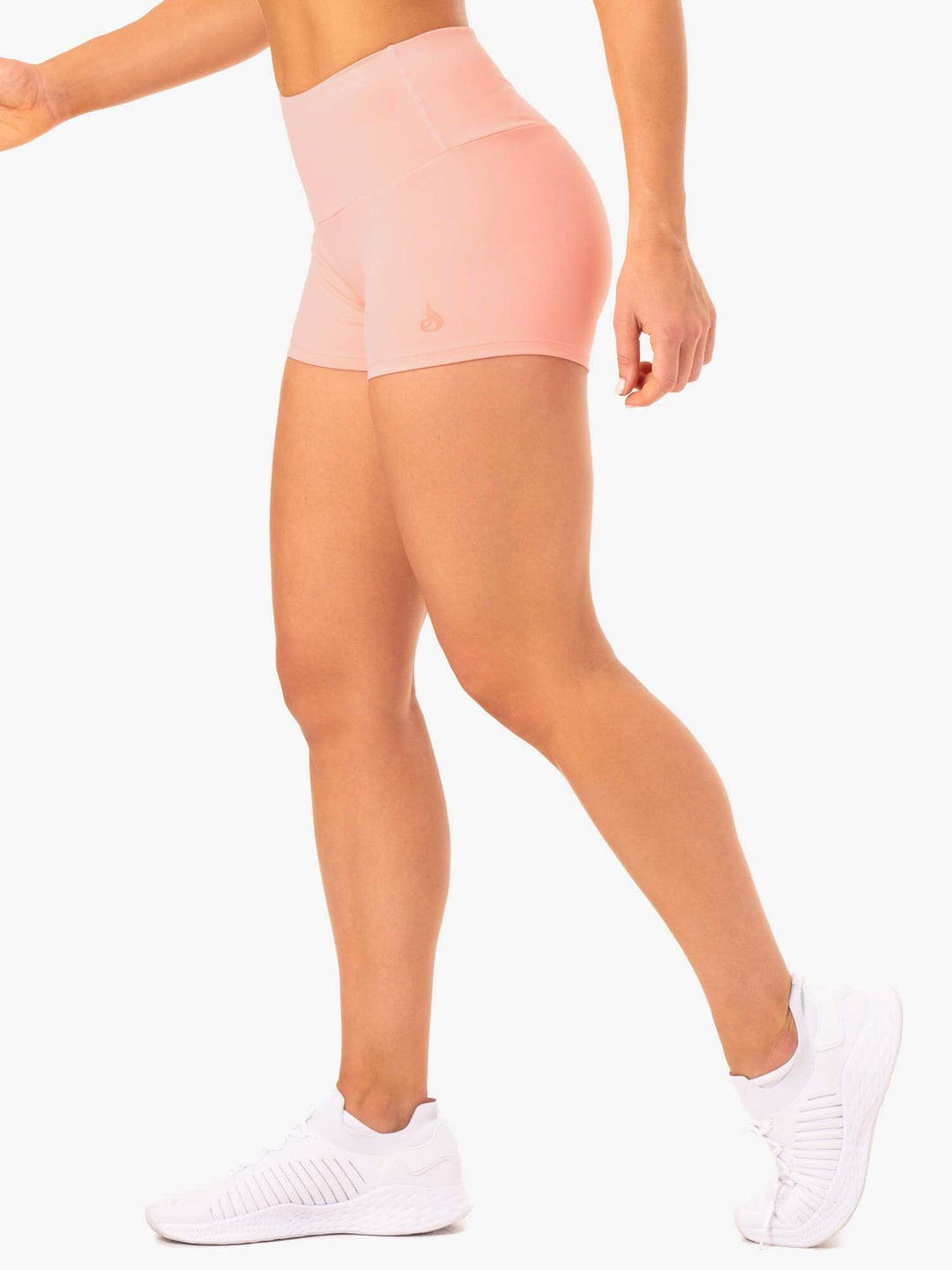 Adapt High Waisted Scrunch Shorts - Peach Clothing Ryderwear 