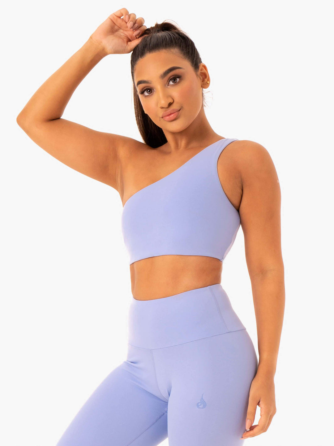 Adapt One Shoulder Sports Bra - Lavender Clothing Ryderwear 