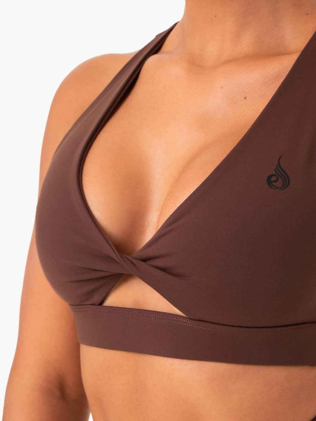 Adapt Twist Sports Bra - Chocolate Clothing Ryderwear 