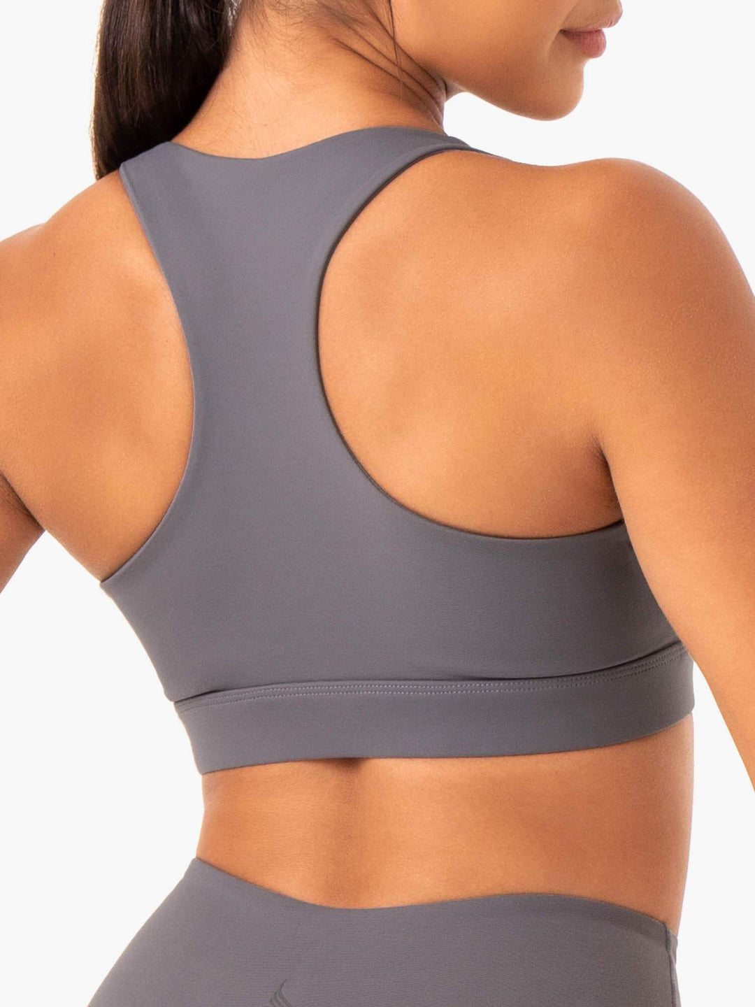 Adapt Twist Sports Bra - Grey Clothing Ryderwear 