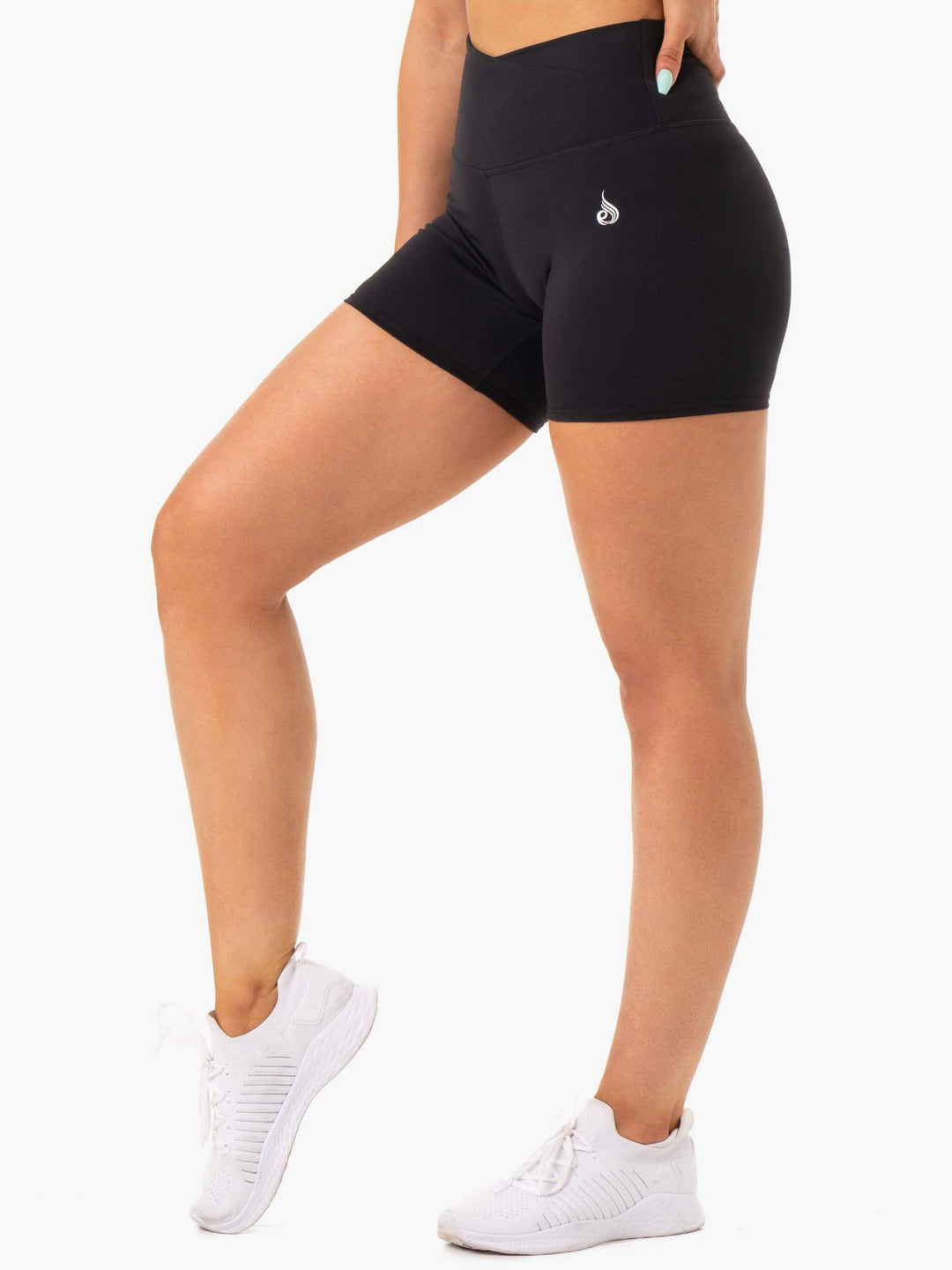 Amazon High Waisted Shorts - Black Clothing Ryderwear 