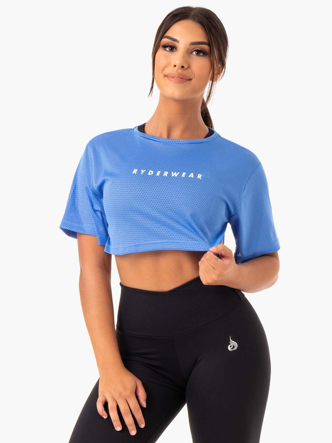 Amazon Mesh Cropped Tee - Blue Clothing Ryderwear 