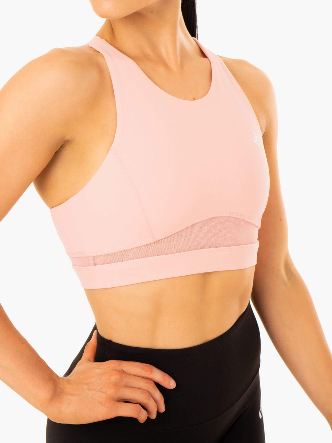 Amazon Mesh Sports Bra - Baby Pink Clothing Ryderwear 