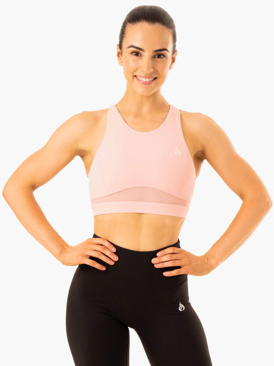 Amazon Mesh Sports Bra - Baby Pink Clothing Ryderwear 