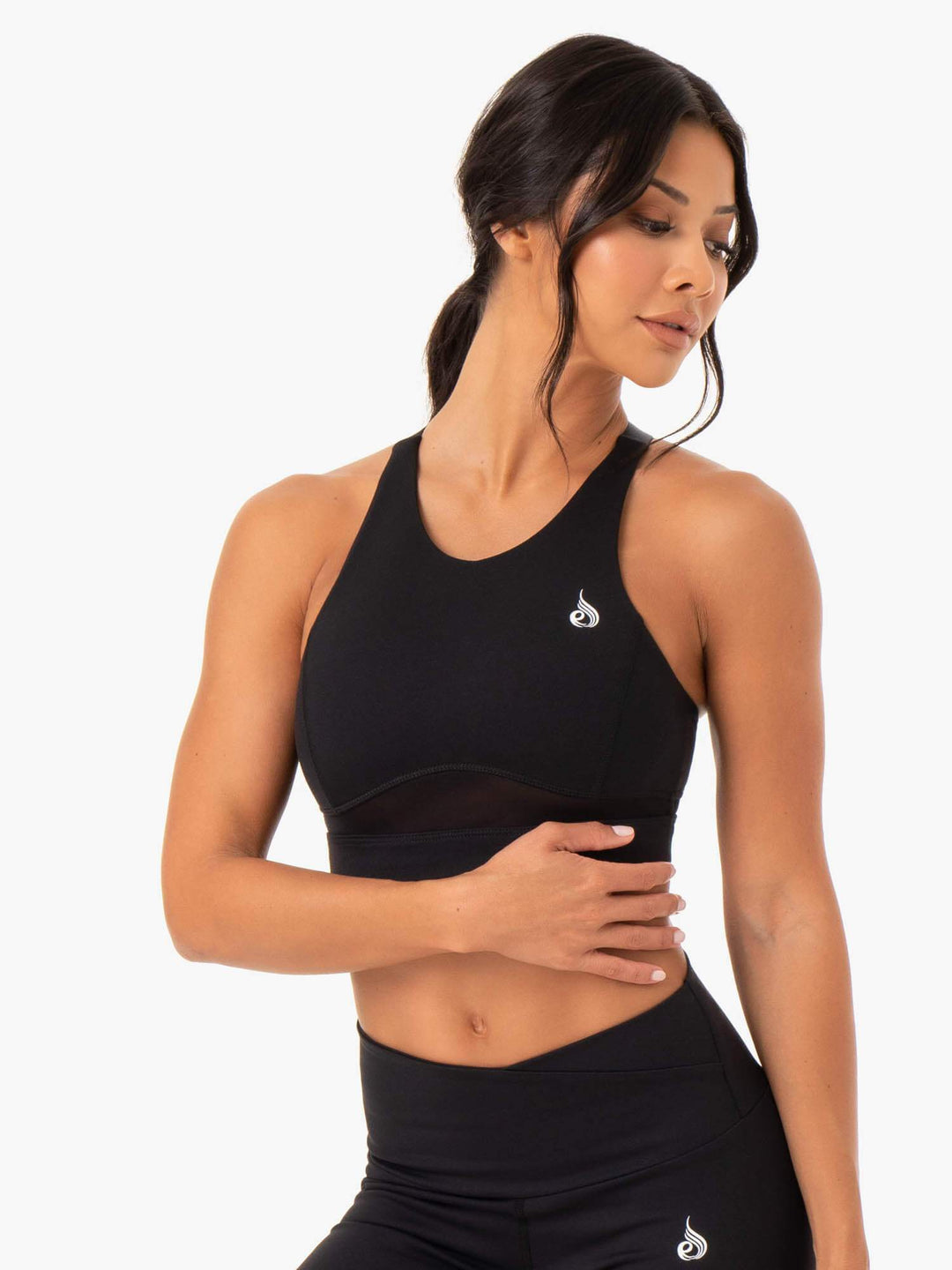 Amazon Mesh Sports Bra - Black Clothing Ryderwear 