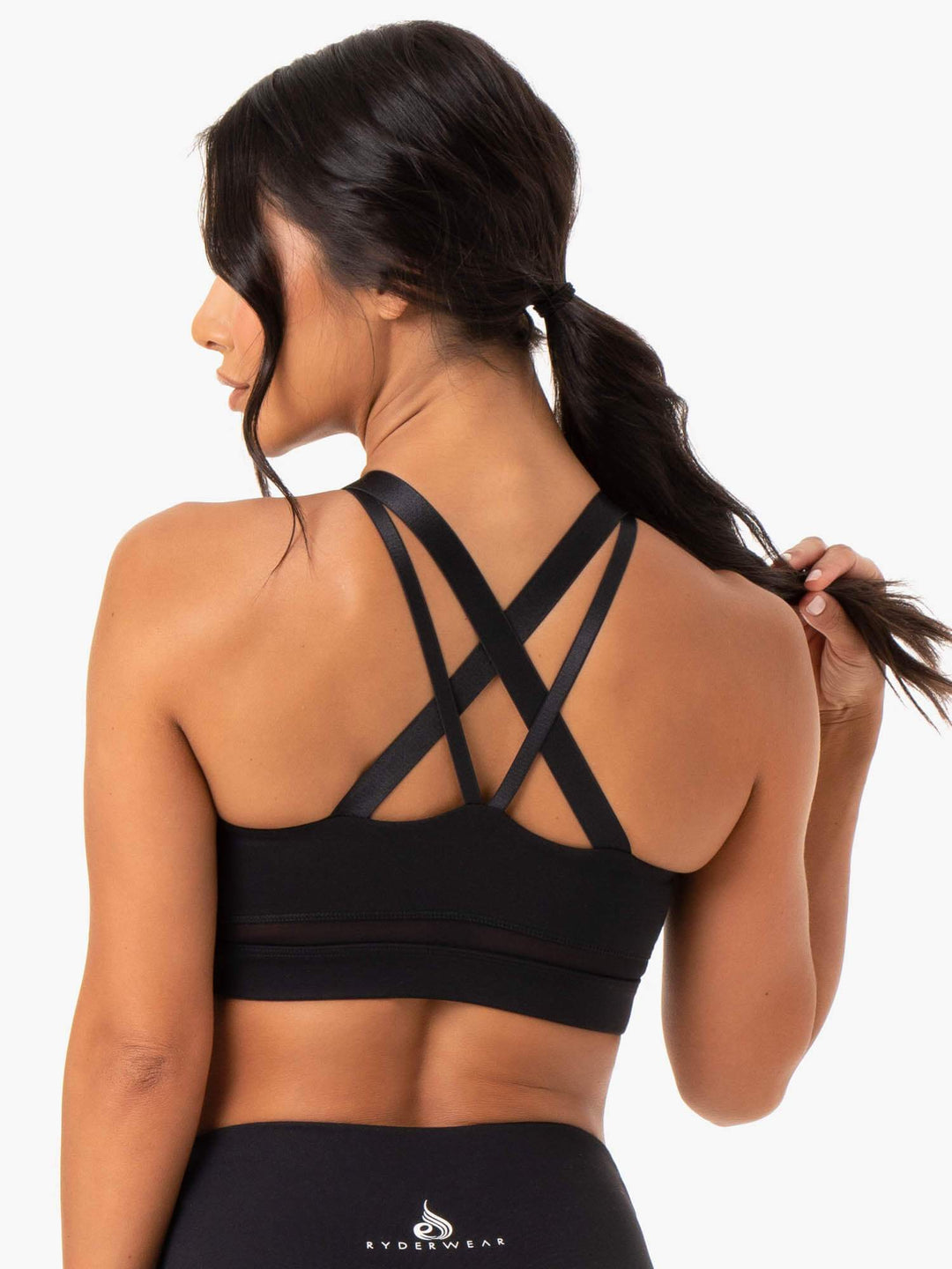 Amazon Mesh Sports Bra - Black Clothing Ryderwear 