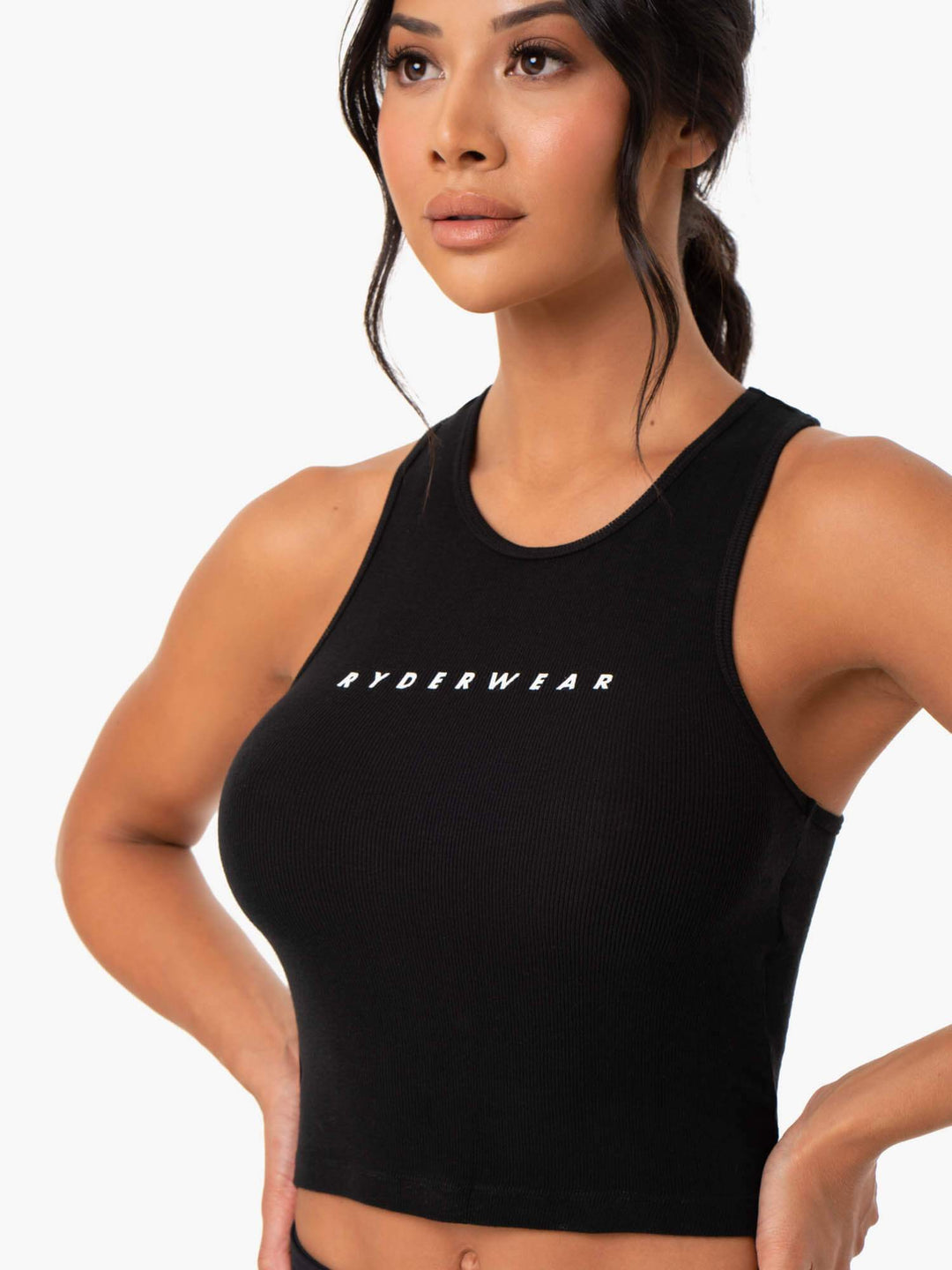 Amazon Ribbed Tank - Black Clothing Ryderwear 