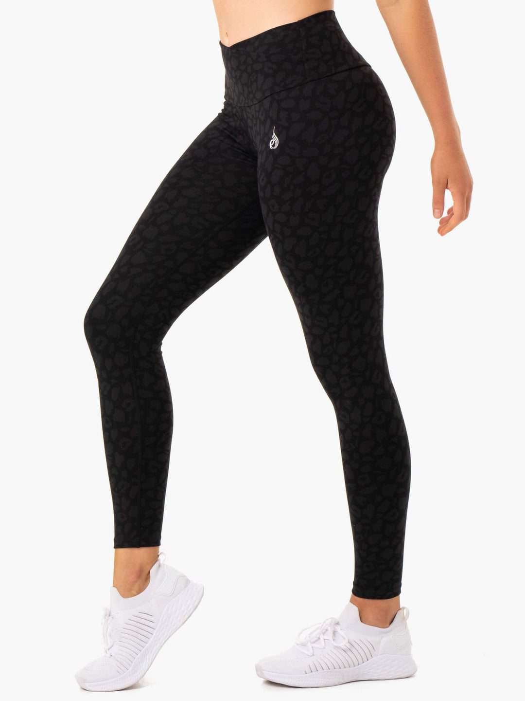 Amazon Scrunch Bum Leggings - Black Leopard Clothing Ryderwear 