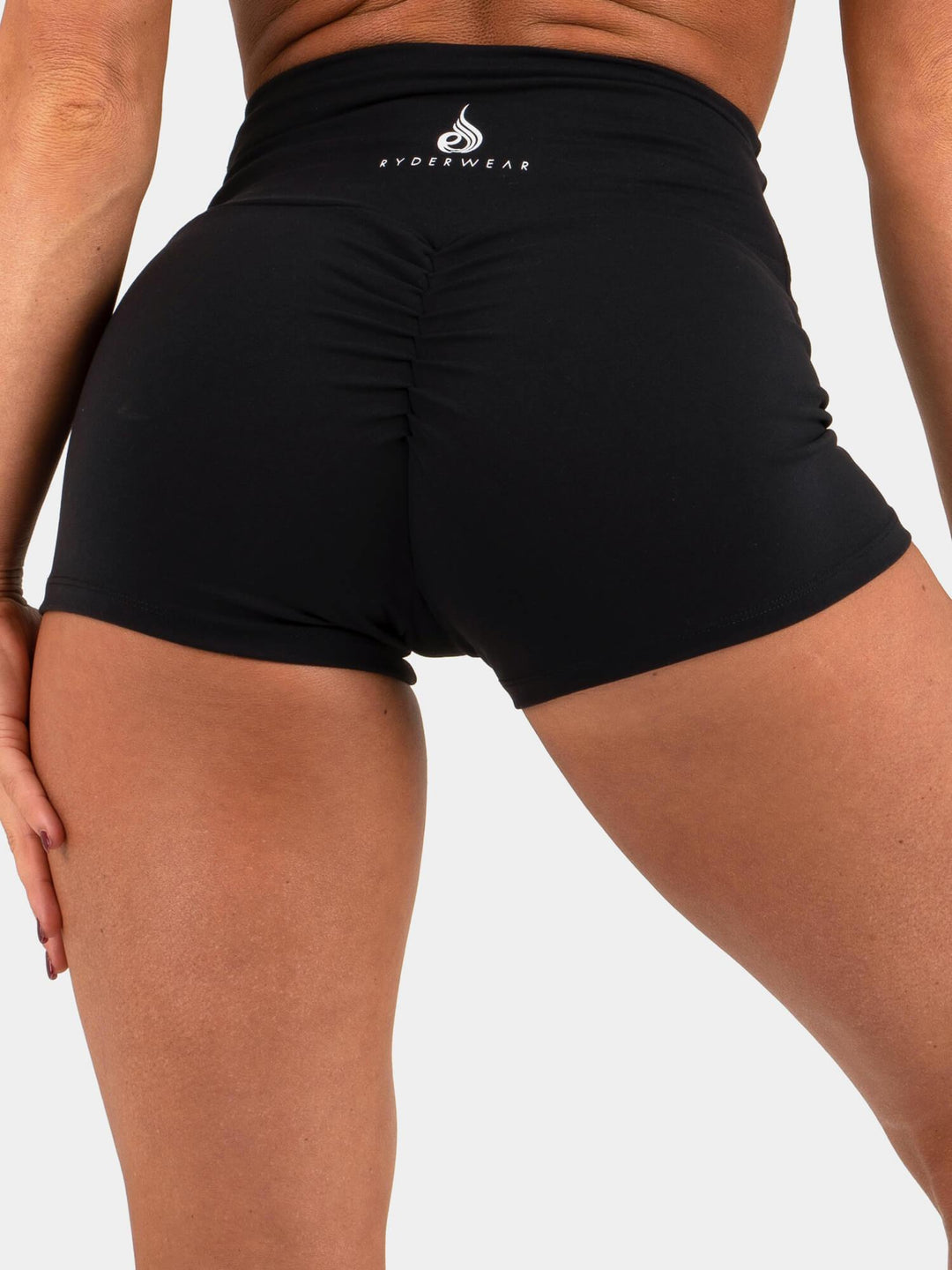 Animal Scrunch Bum Shorts - Black Clothing Ryderwear 