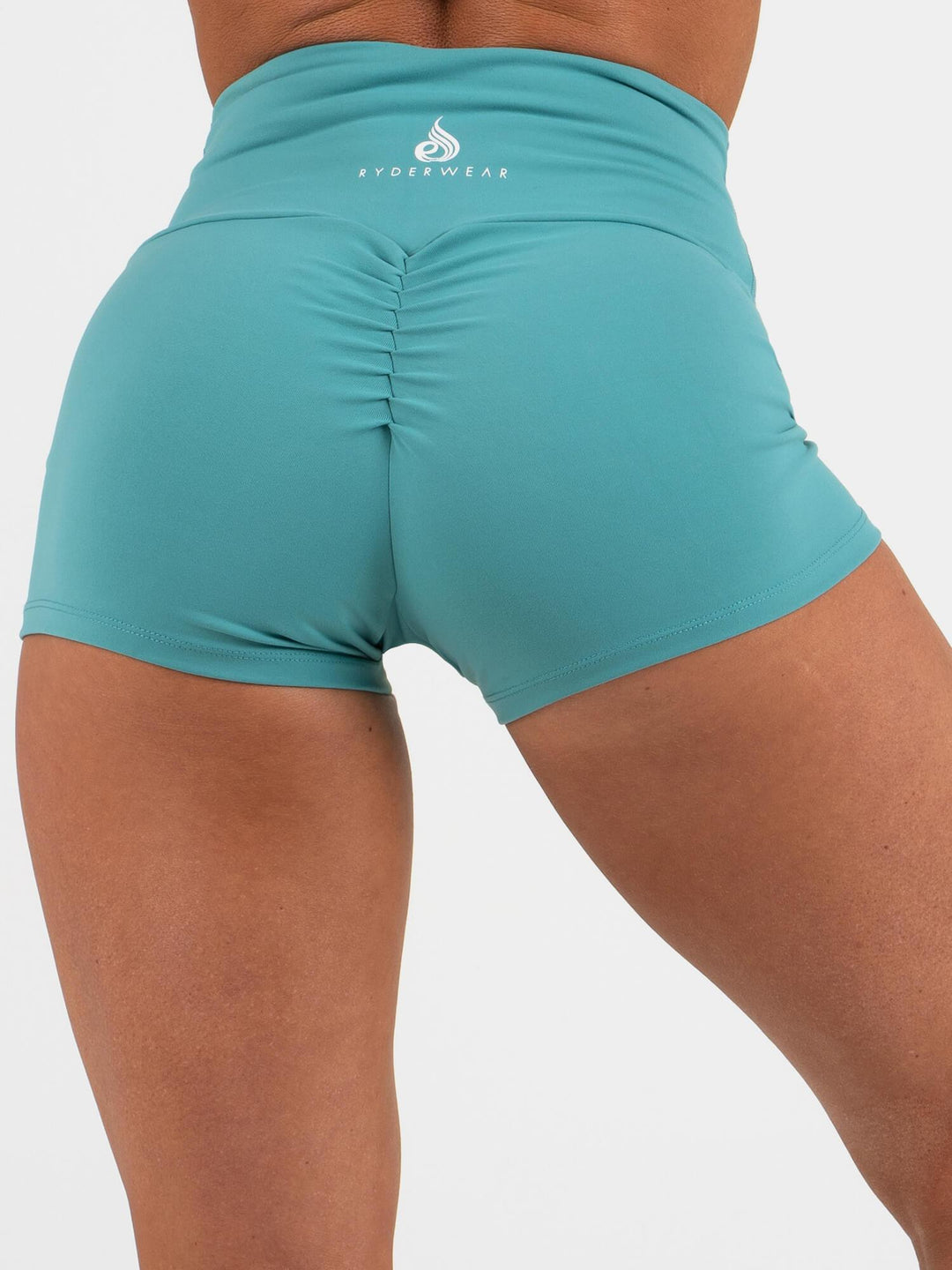 Animal Scrunch Bum Shorts - Teal Clothing Ryderwear 