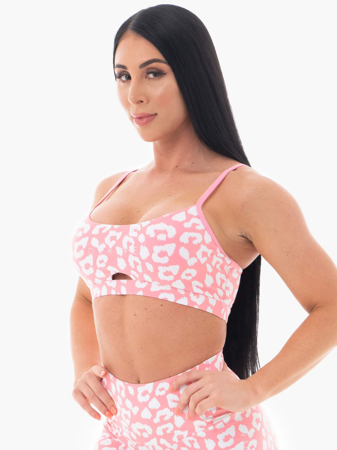 Animal Sports Bra - Pink Leopard Clothing Ryderwear 