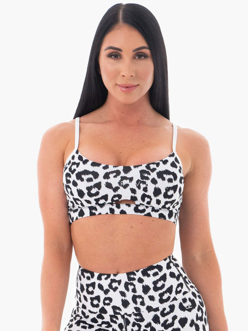 Animal Sports Bra Snow Leopard