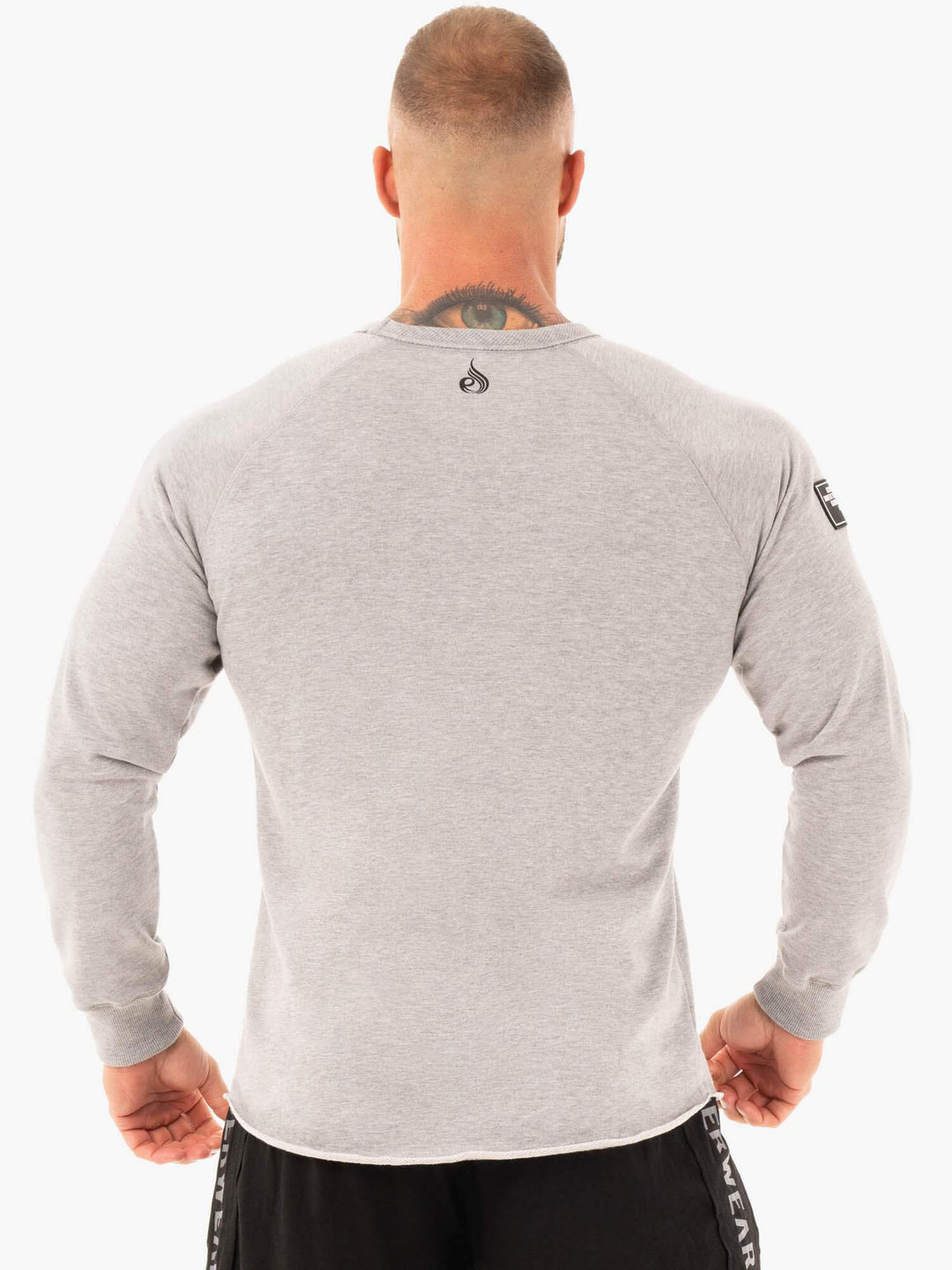 Athletic Crew Neck Sweater - Grey Marl Clothing Ryderwear 