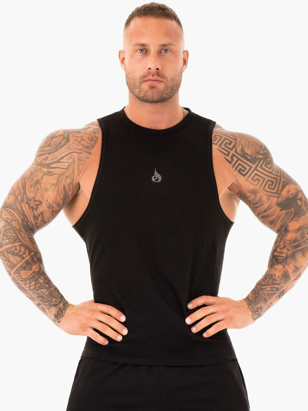 Athletic Cut Tank - Black Clothing Ryderwear 