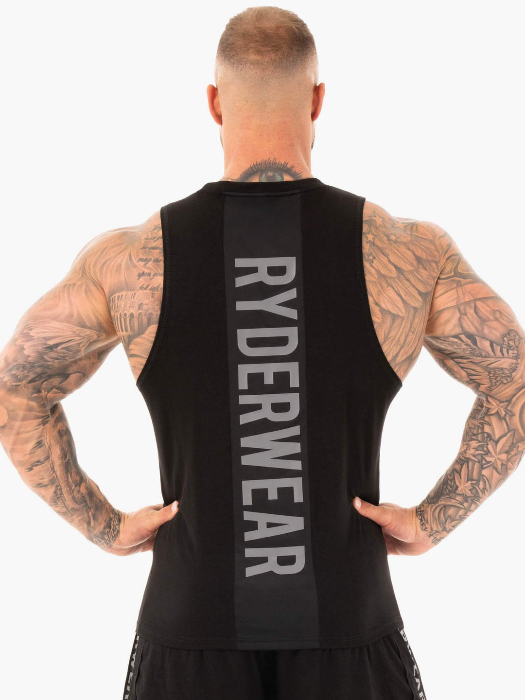 Athletic Cut Tank - Black Clothing Ryderwear 