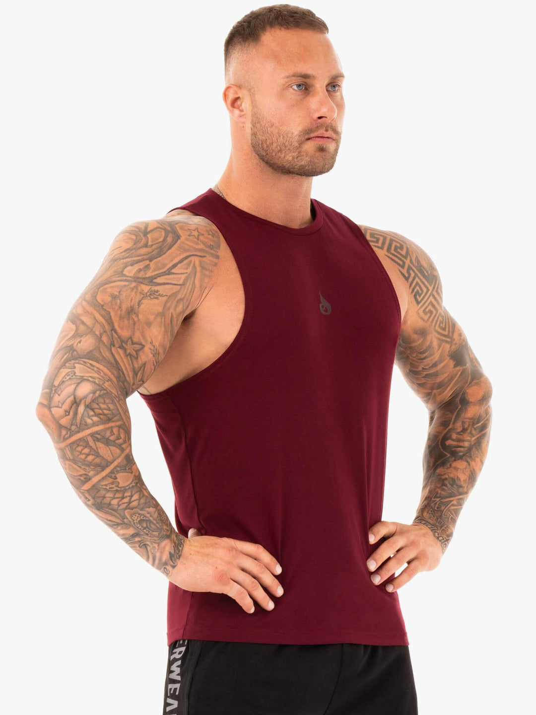 Athletic Cut Tank - Burgundy Clothing Ryderwear 