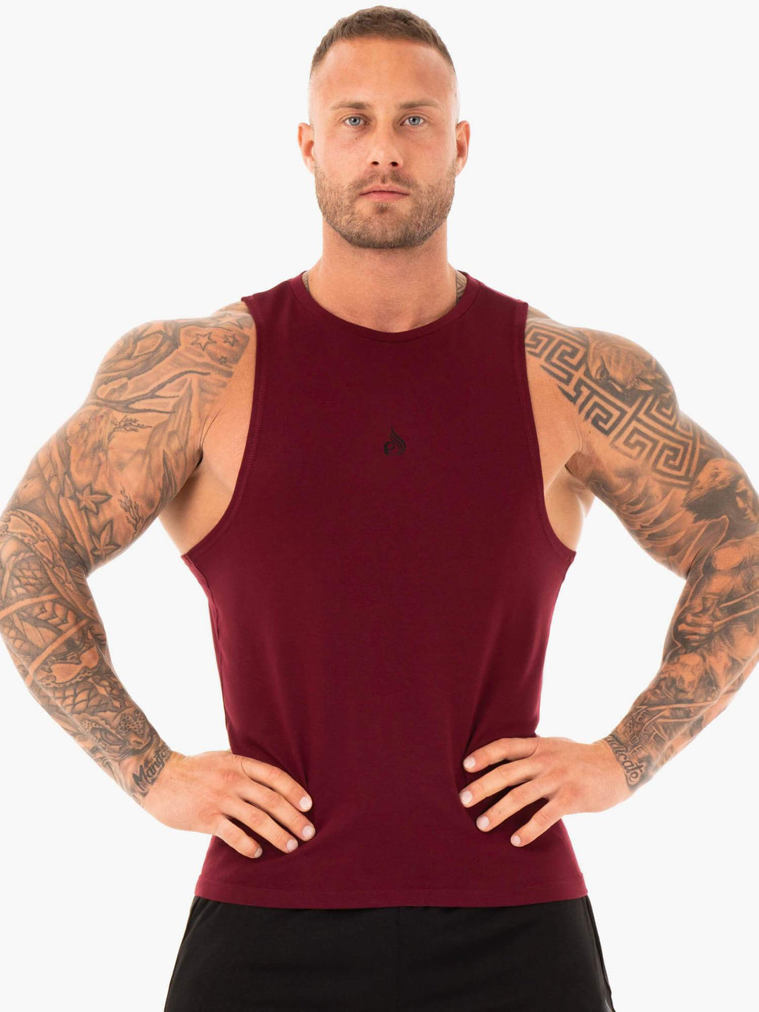 Athletic Cut Tank - Burgundy Clothing Ryderwear 