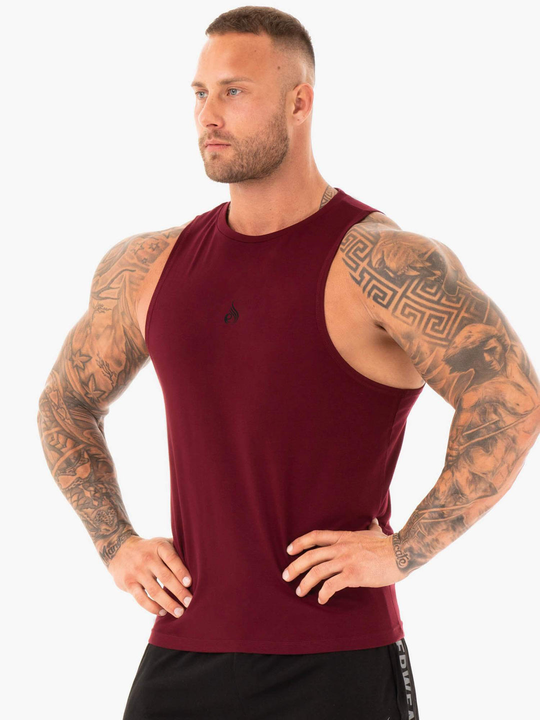 Athletic Cut Tank - Burgundy Clothing Ryderwear 