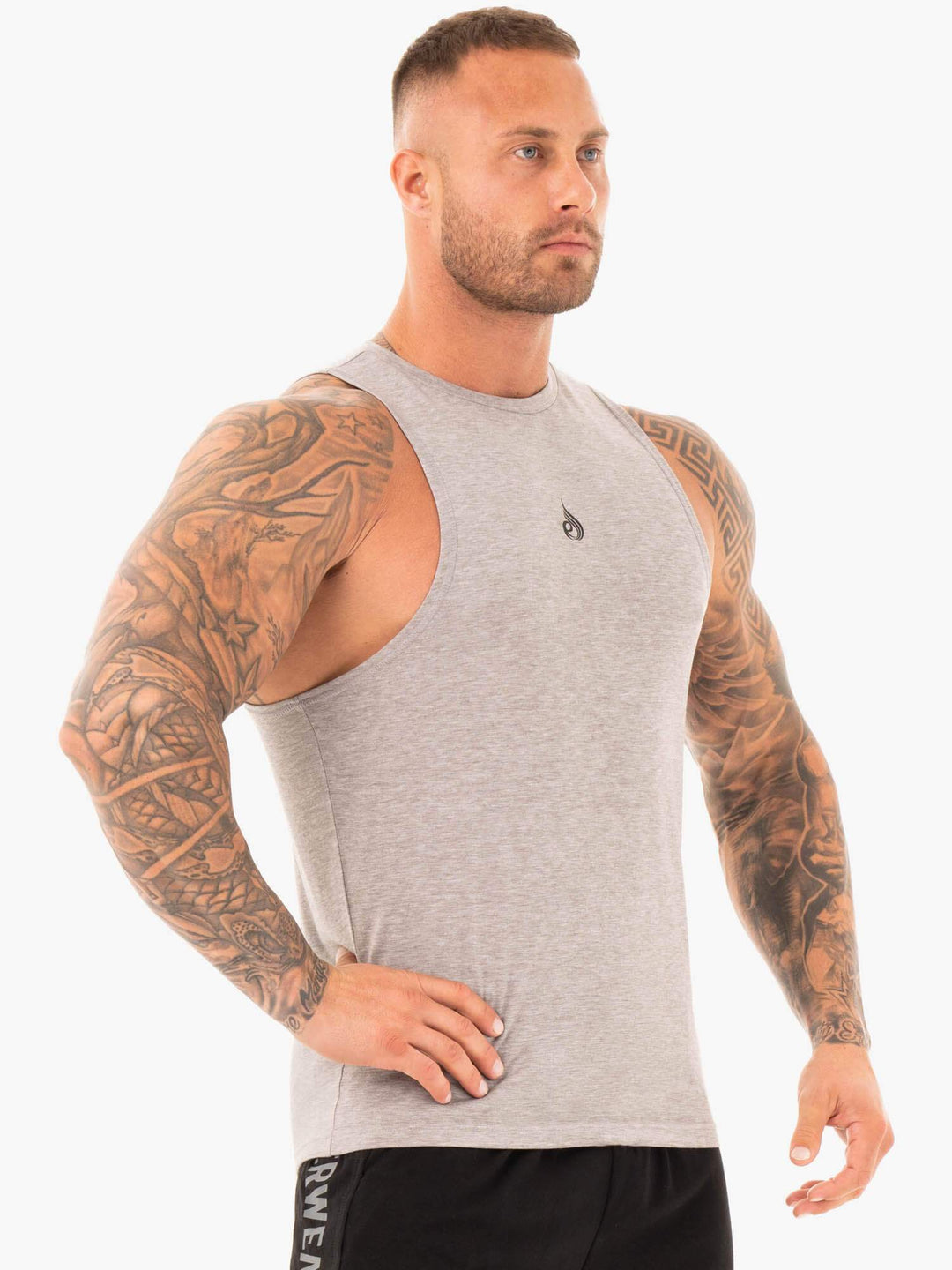 Athletic Cut Tank - Grey Marl Clothing Ryderwear 