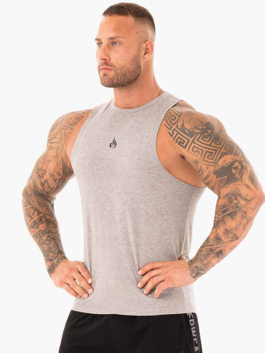 Athletic Cut Tank - Grey Marl Clothing Ryderwear 