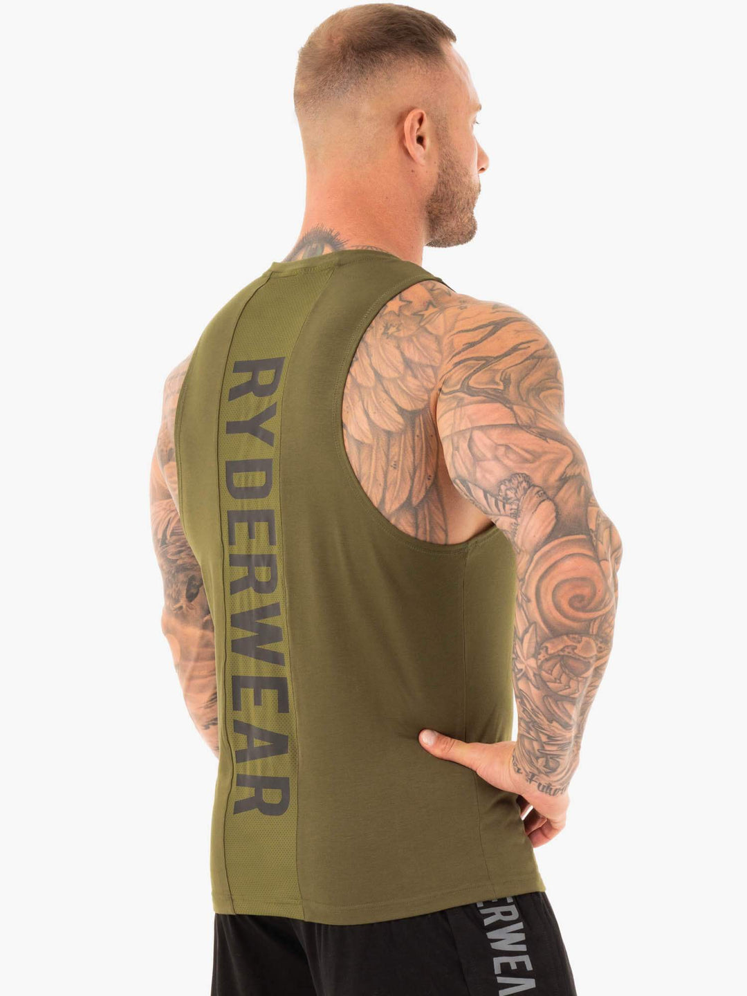 Athletic Cut Tank - Khaki Clothing Ryderwear 