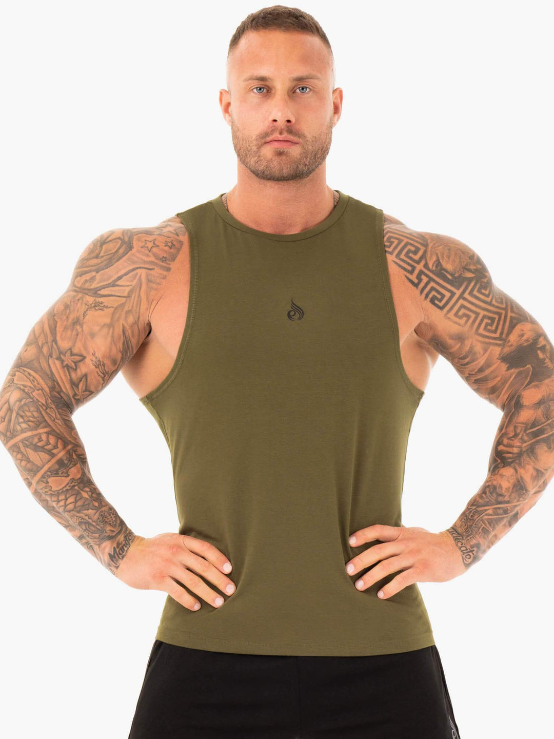 Athletic Cut Tank - Khaki Clothing Ryderwear 