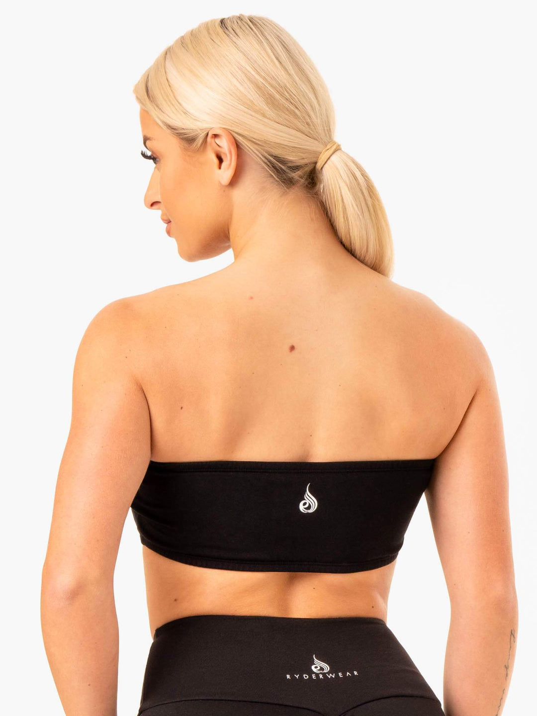 Bandeau Sports Bra - Black Clothing Ryderwear 