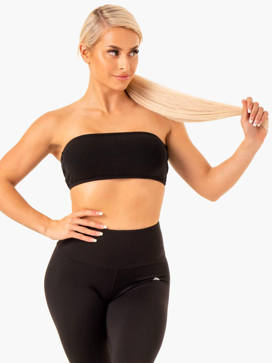 Bandeau Sports Bra - Black Clothing Ryderwear 