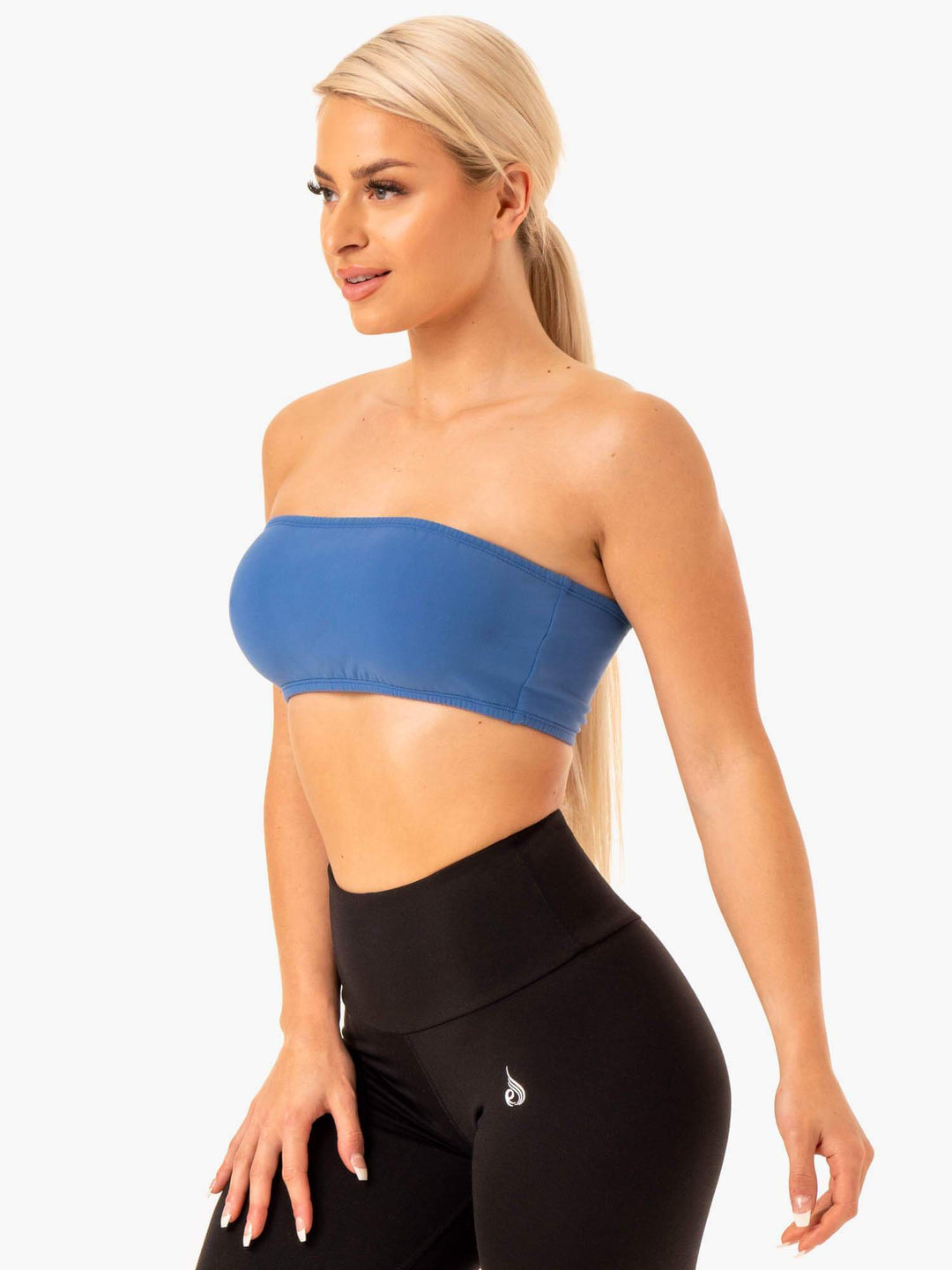 Bandeau Sports Bra - Blue Clothing Ryderwear 