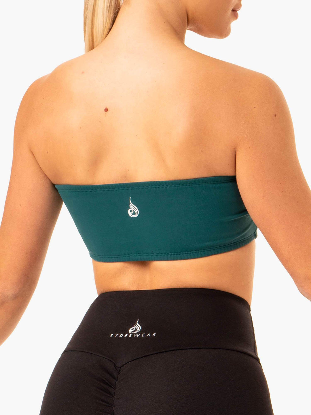 Bandeau Sports Bra - Teal Clothing Ryderwear 