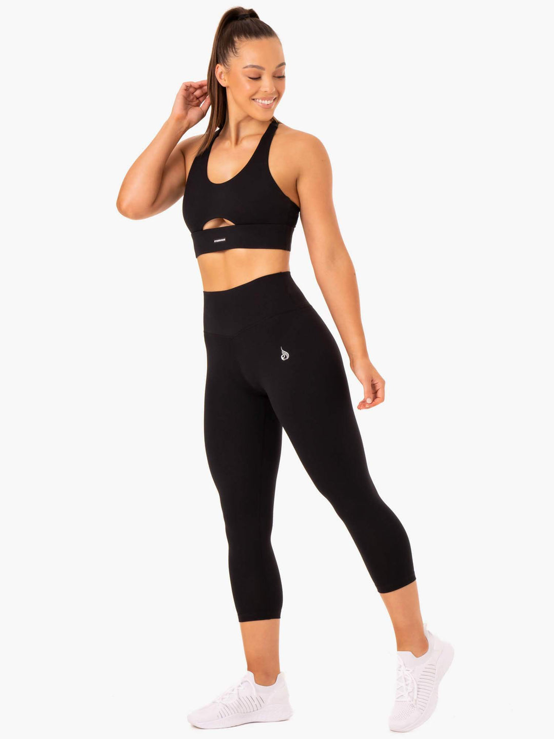 Base 7/8 High Waisted Leggings - Black Clothing Ryderwear 