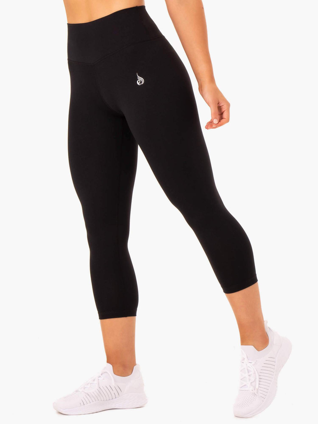 Base 7/8 High Waisted Leggings - Black Clothing Ryderwear 