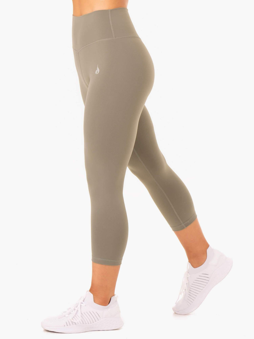 Base 7/8 High Waisted Leggings - Khaki Clothing Ryderwear 