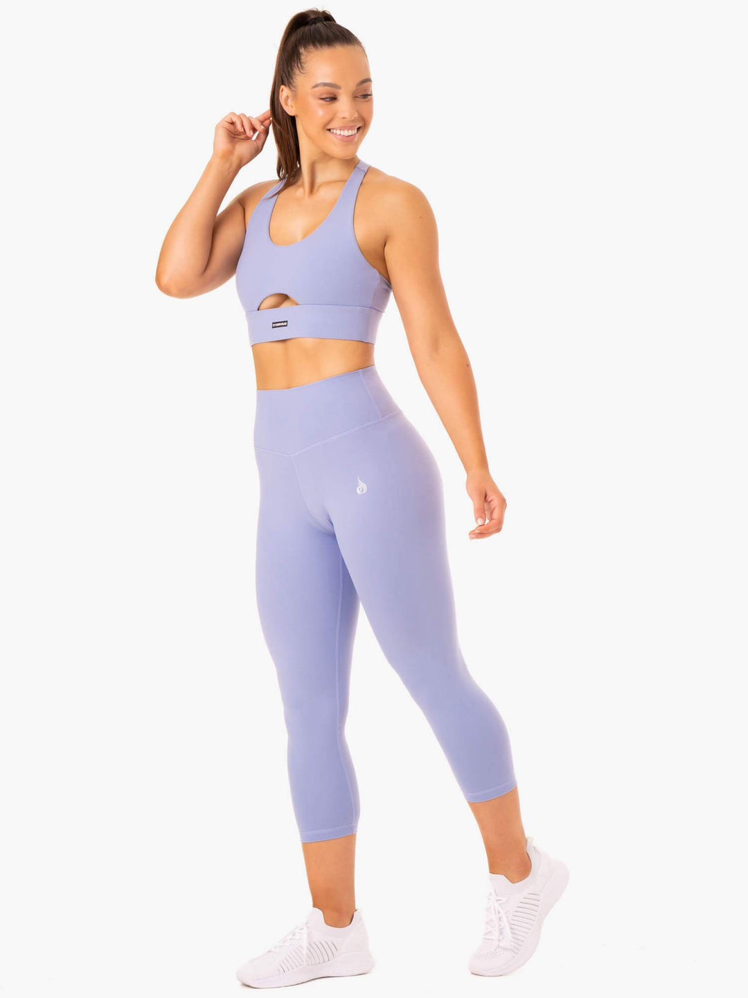 Base 7/8 High Waisted Leggings - Purple Clothing Ryderwear 