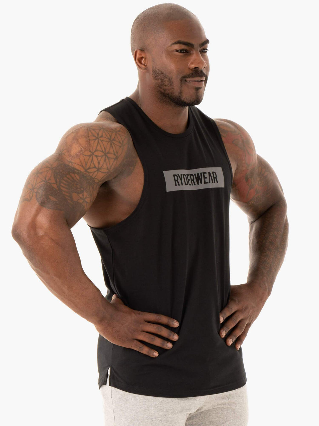 Base Baller Tank - Black Clothing Ryderwear 