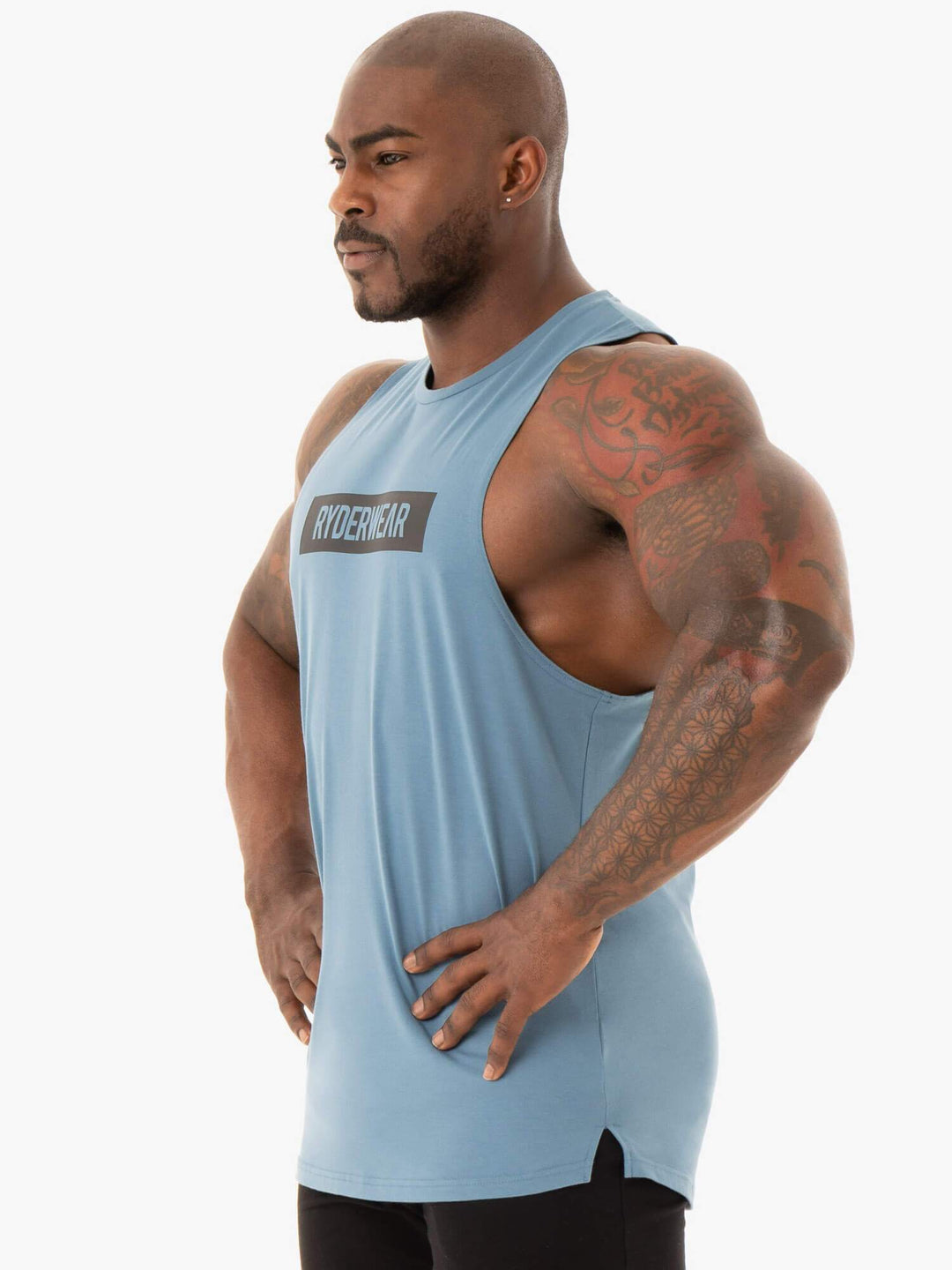 Base Baller Tank - Blue Clothing Ryderwear 