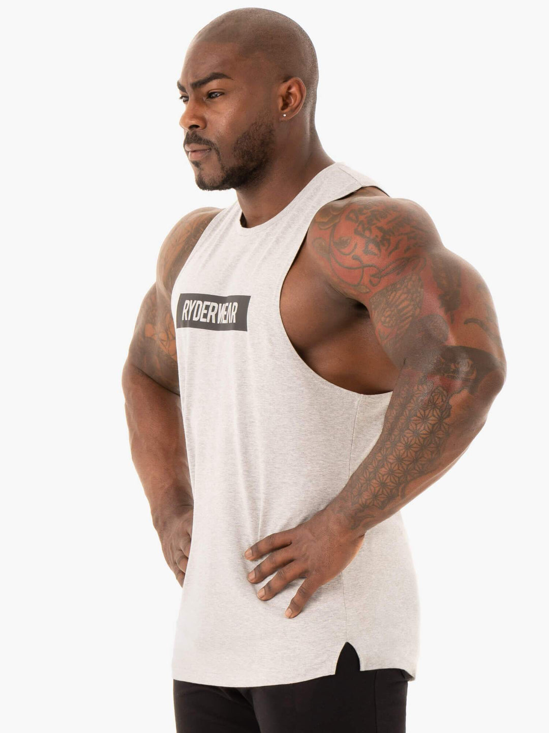 Base Baller Tank - Grey Marl Clothing Ryderwear 