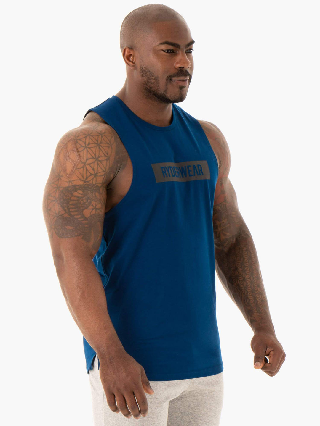 Base Baller Tank - Navy Clothing Ryderwear 