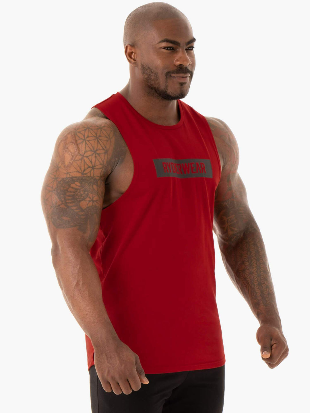 Base Baller Tank - Red Clothing Ryderwear 